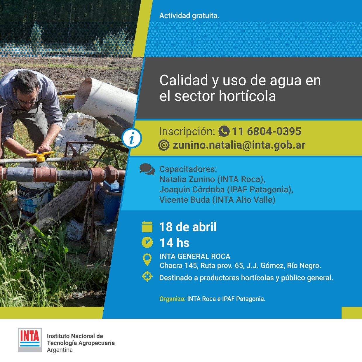 Jornada Sobre Calidad Y Uso De Agua En El Sector Hort Cola Dar La Nota